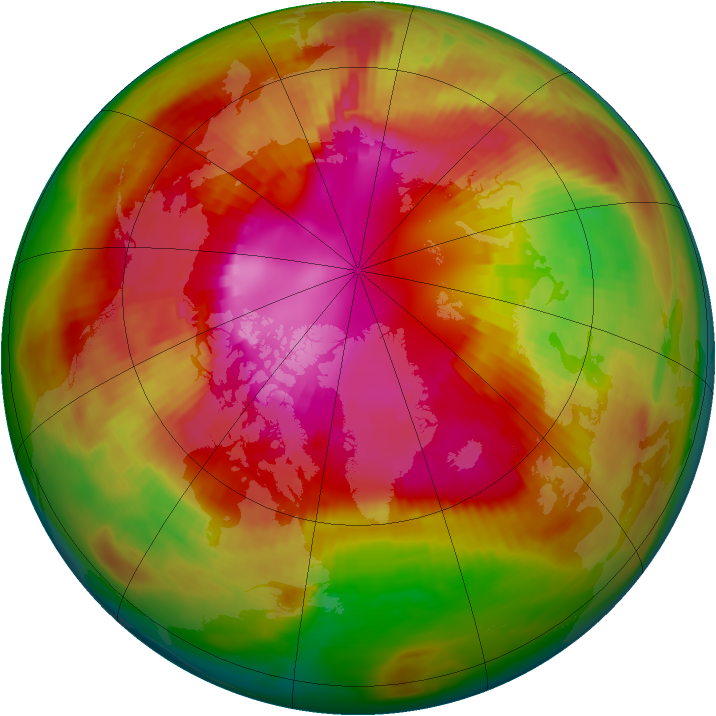 Arctic ozone map for 28 February 1979